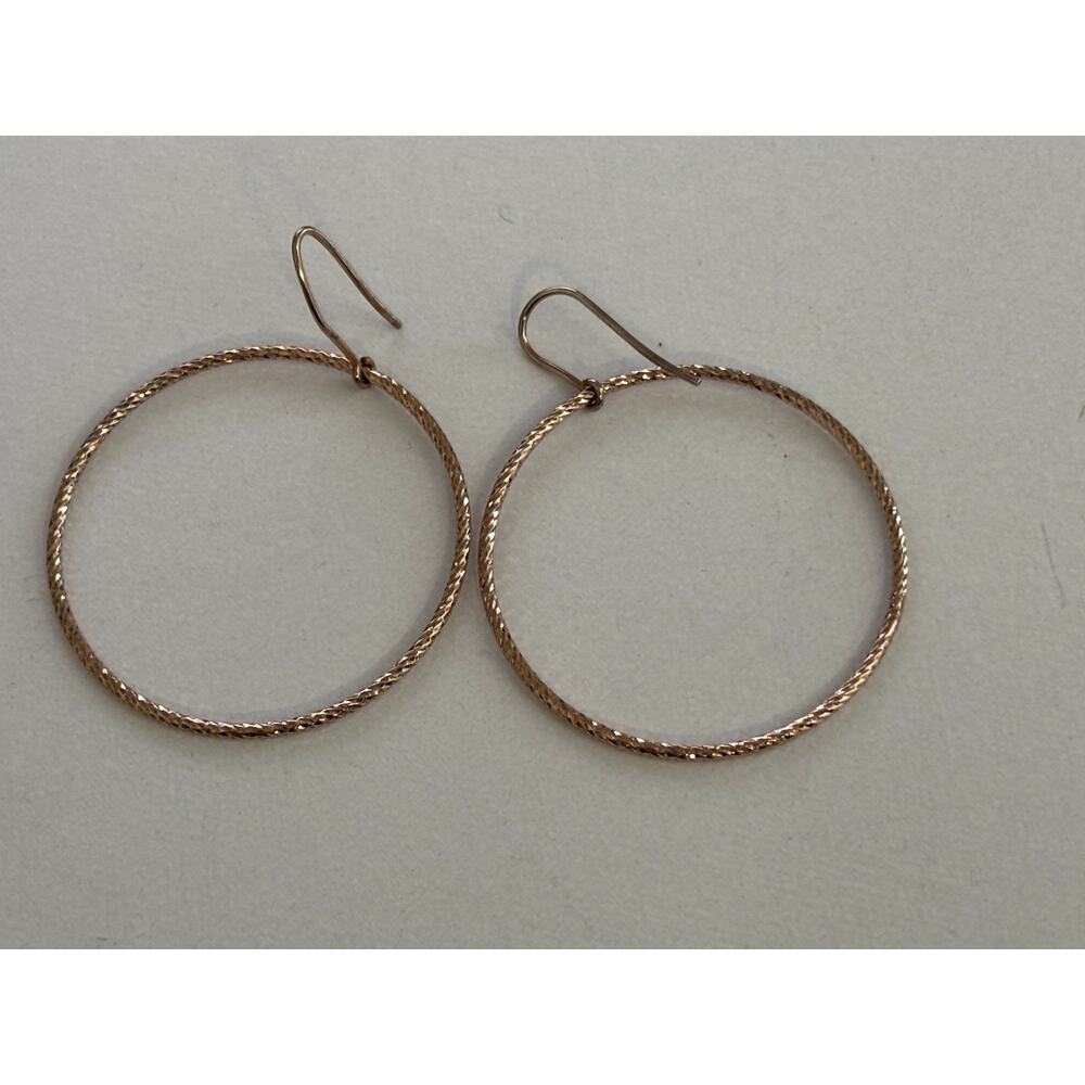 Dyadema Italy Hoop Earrings Sterling Silver 925 Rose Gold Color